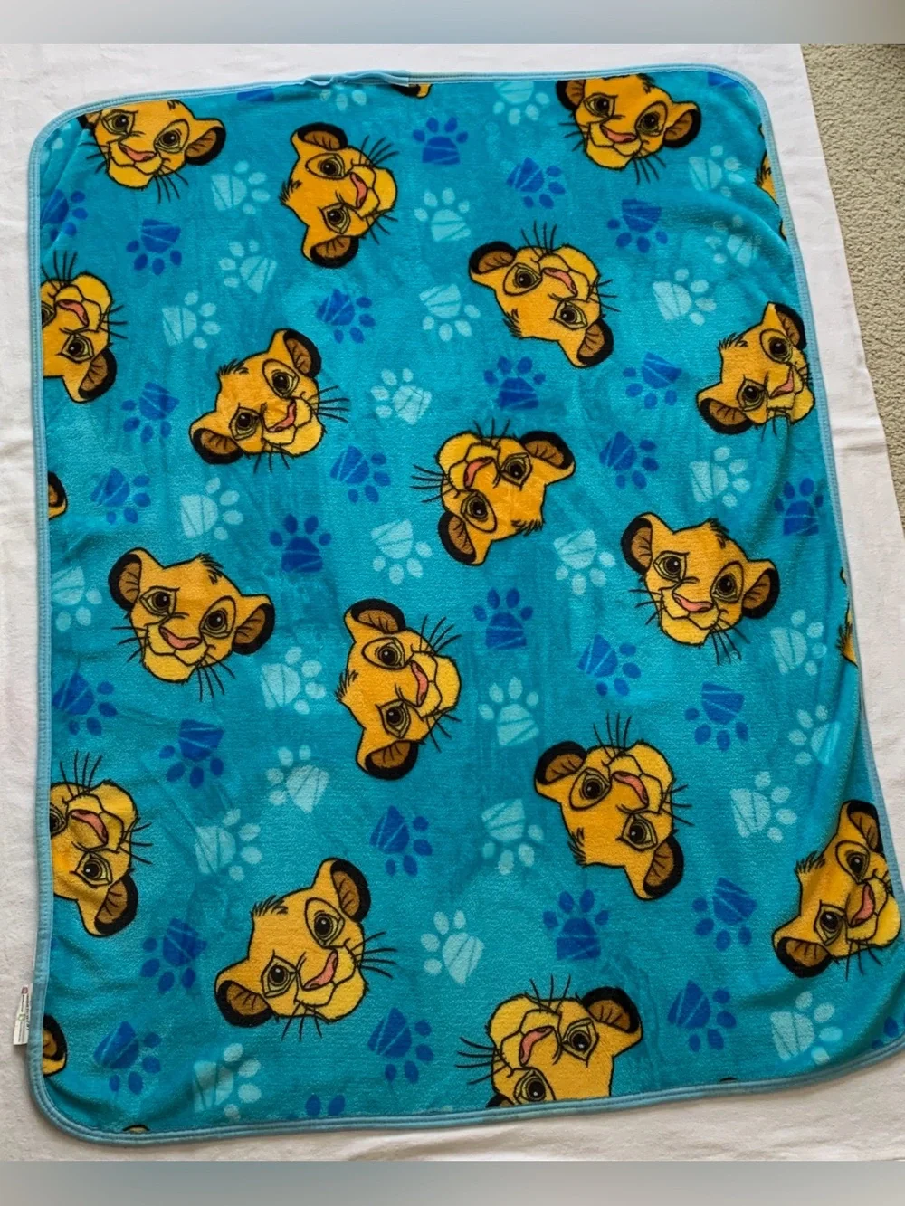 2019 Disney The Lion King Character Run Around Simba Soft Plush Blanket 35x48